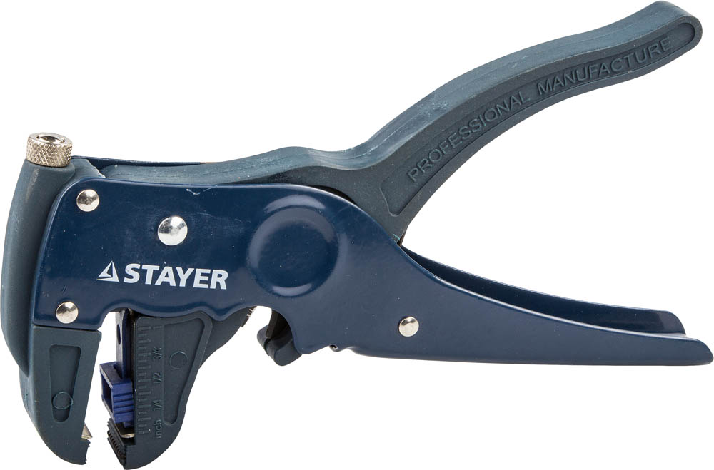 КЛЕЩИ-АВТОМАТ STAYER  ДЛЯ СНЯТИЯ ИЗОЛЯЦ.СЕЧ. ПРОВОДА 0,5-6,0ММ 22636