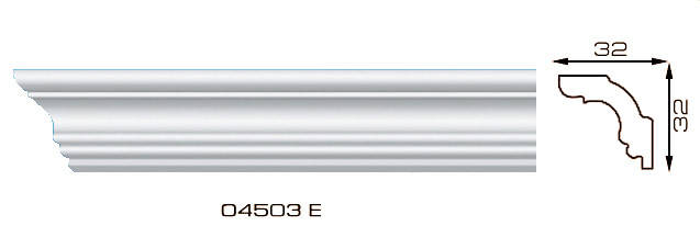 ПЛИНТУС ПОТОЛОЧНЫЙ 2М 04503Е (120)