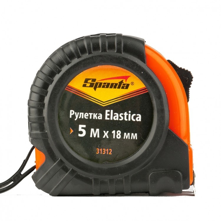 РУЛЕТКА ELASTICA  5М*18ММ ОБРЕЗИНЕННЫЙ КОРПУС SPARTA 31312