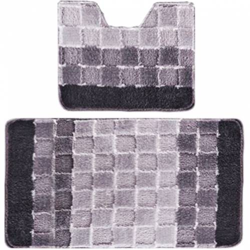 КОВРИК AQUA-PRIME SILVER ИЗ 2-Х ШТ. 60Х100/60Х50 2239 СЕРЫЙ