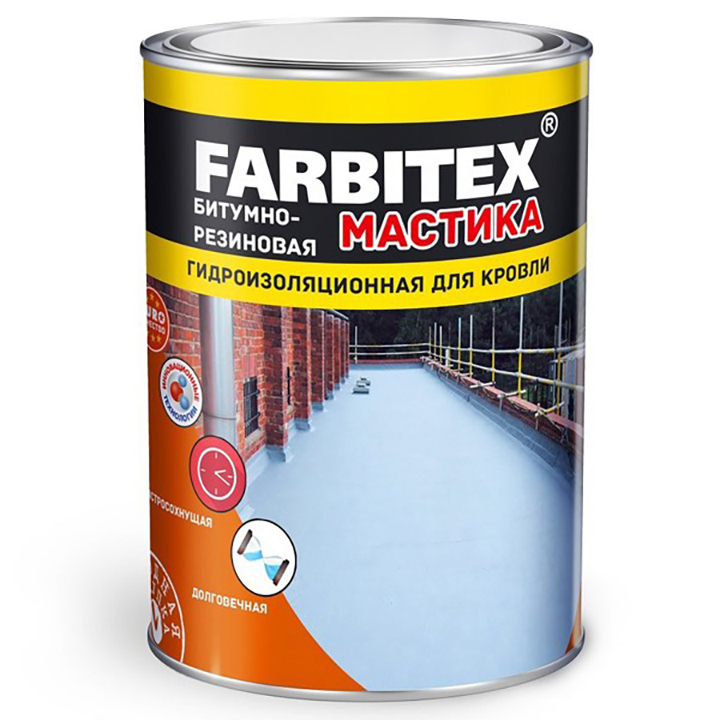 МАСТИКА РЕЗИНО-БИТУМНАЯ 2 КГ FARBITEX