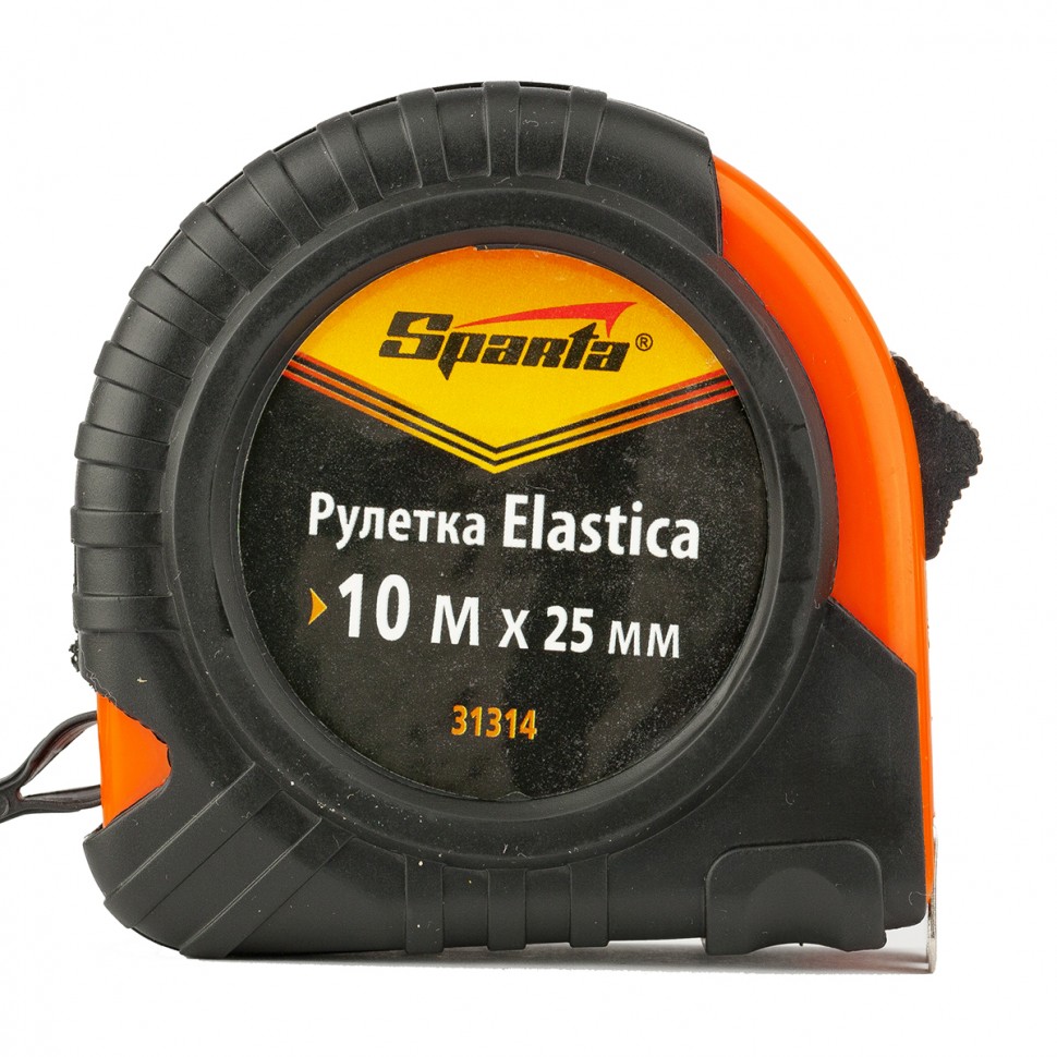 РУЛЕТКА ELASTICA  10М*25ММ ОБРЕЗИНЕННЫЙ КОРПУС SPARTA 31314
