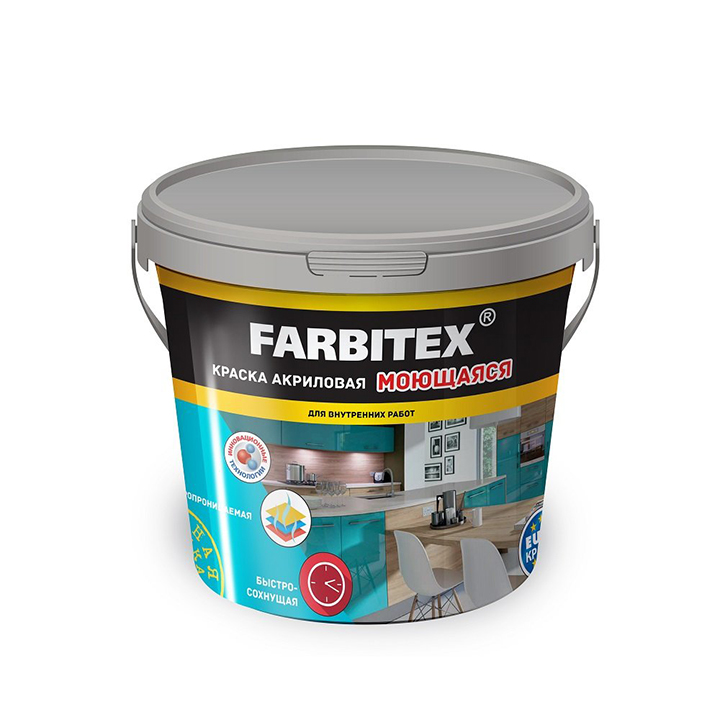 КРАСКА МОЮЩАЯ 13КГ FARBITEX