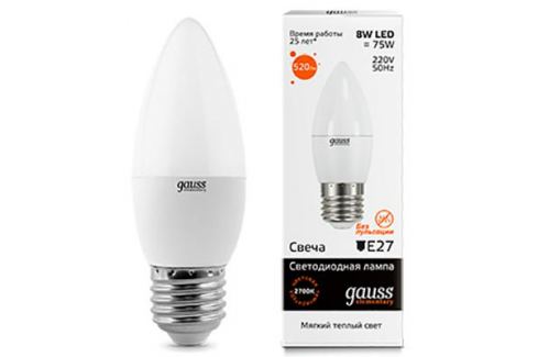 Лампа Gauss l LED Elementary Candle 8w 2700 K E27