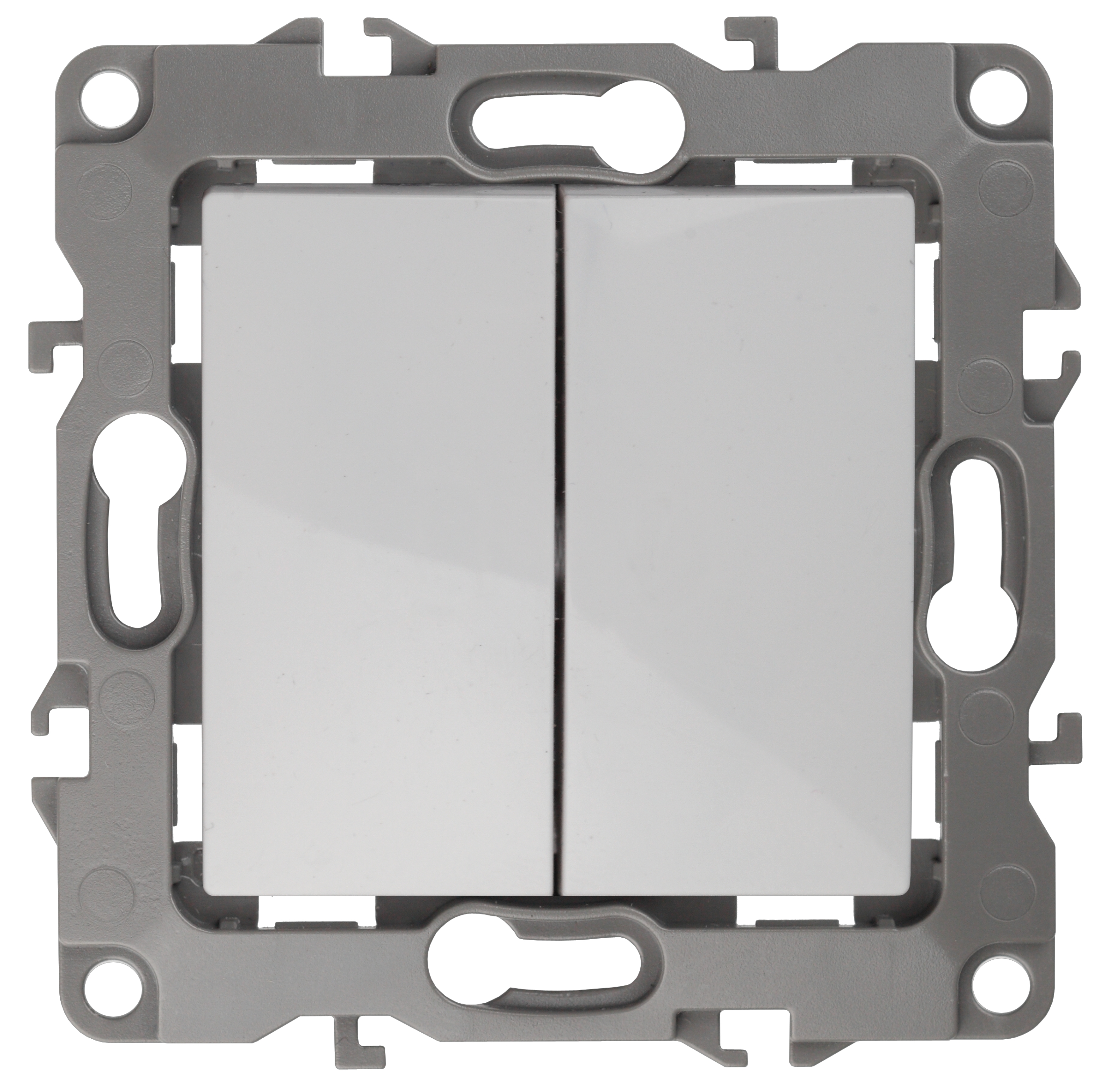 ПЕРЕКЛЮЧАТЕЛЬ ЭРА ДВОЙНОЙ 10АХ-250В БЕЛЫЙ 12-1106-01