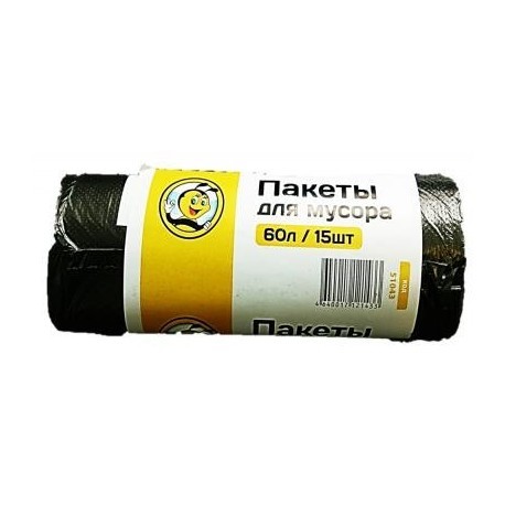 МЕШКИ Д/МУСОРА ЖУ-ЖУ 60Л 15ШТ.