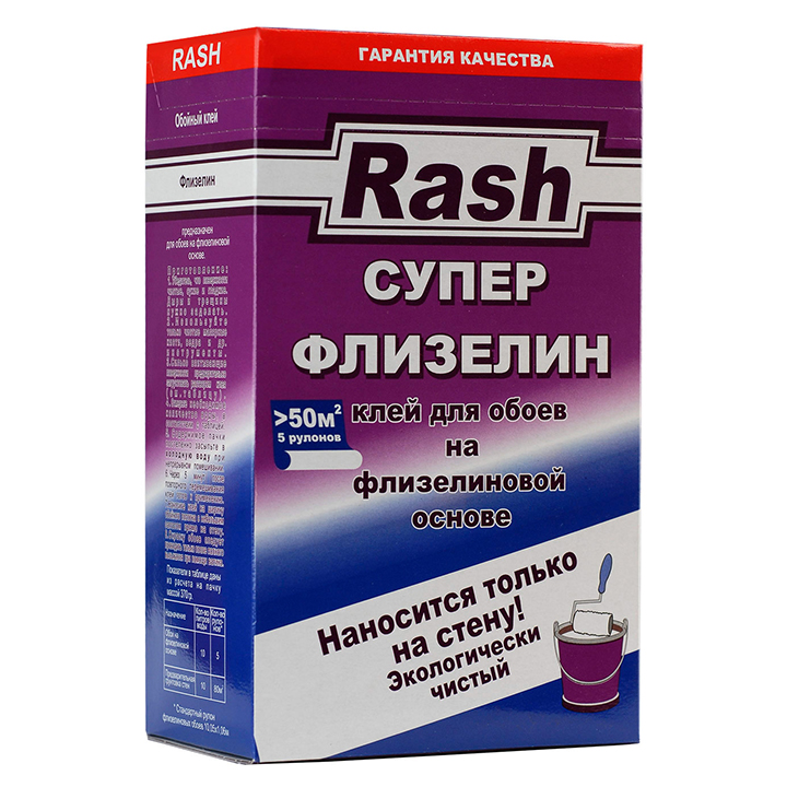 КЛЕЙ ОБОЙНЫЙ RASH СУПЕР ФЛИЗЕЛИН 370ГР снято