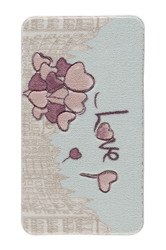 КОВРИК CONFETTI BELLA ИЗ 2-ШТ 57Х100 МЯТНЫЙ LOVE CITY ***