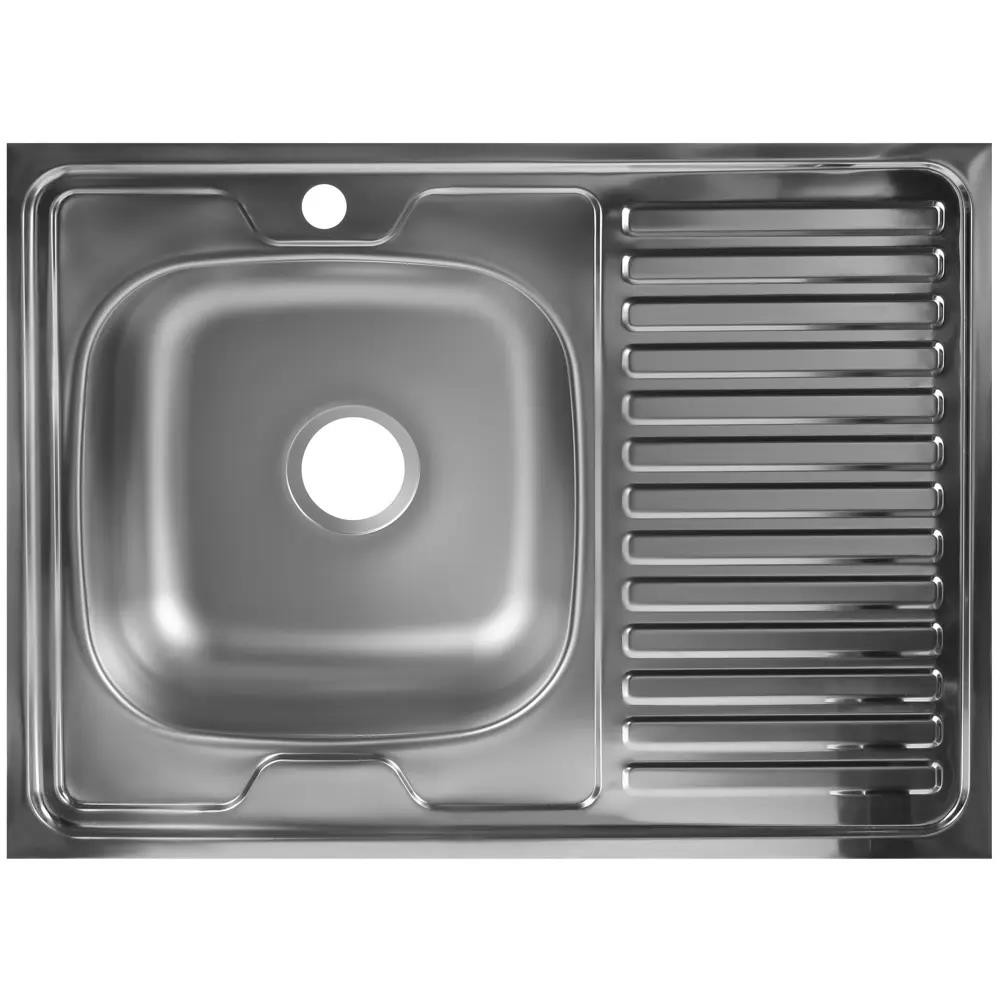 МОЙКА НЕРЖ. НАКЛ. 60Х80Х16СМ 0,6ММ VLADIKS L-401 ЛЕВ Б/С