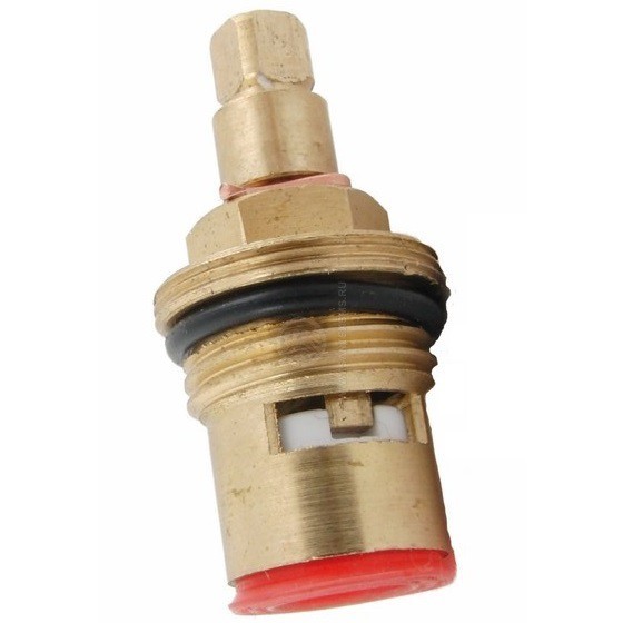 КРАН-БУКСА 1/2 КЕРАМИКА КВАДРАТ С РЕЗЬБОЙ ПОД ЮБКУ DК-340А