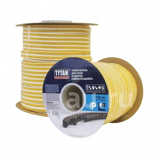 УПЛОТНИТЕЛЬ TYTAN PROFESSIONAL Р 100М*9*5,5ММ  БЕЛЫЙ