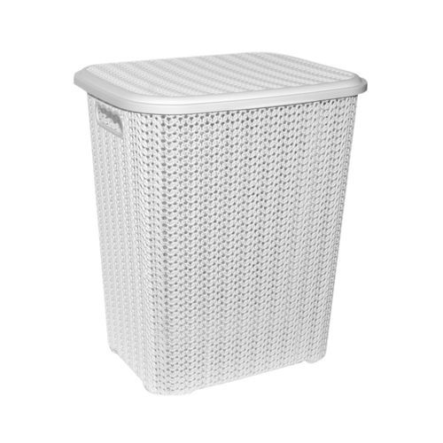 КОРЗИНА ДЛЯ БЕЛЬЯ 40Л БЕЛЫЙ ВЯЗЬ