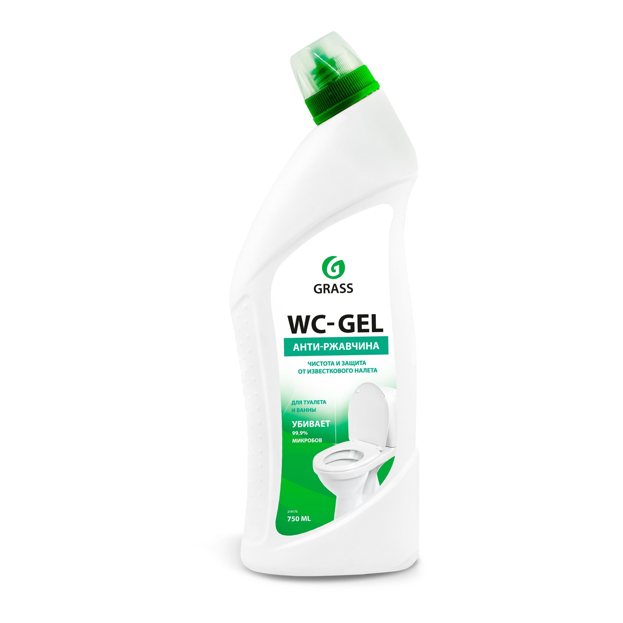 СРЕДСТВО ДЛЯ ЧИСТКИ САНТЕХНИКИ 750МЛ WC-GEL 219175 GRASS