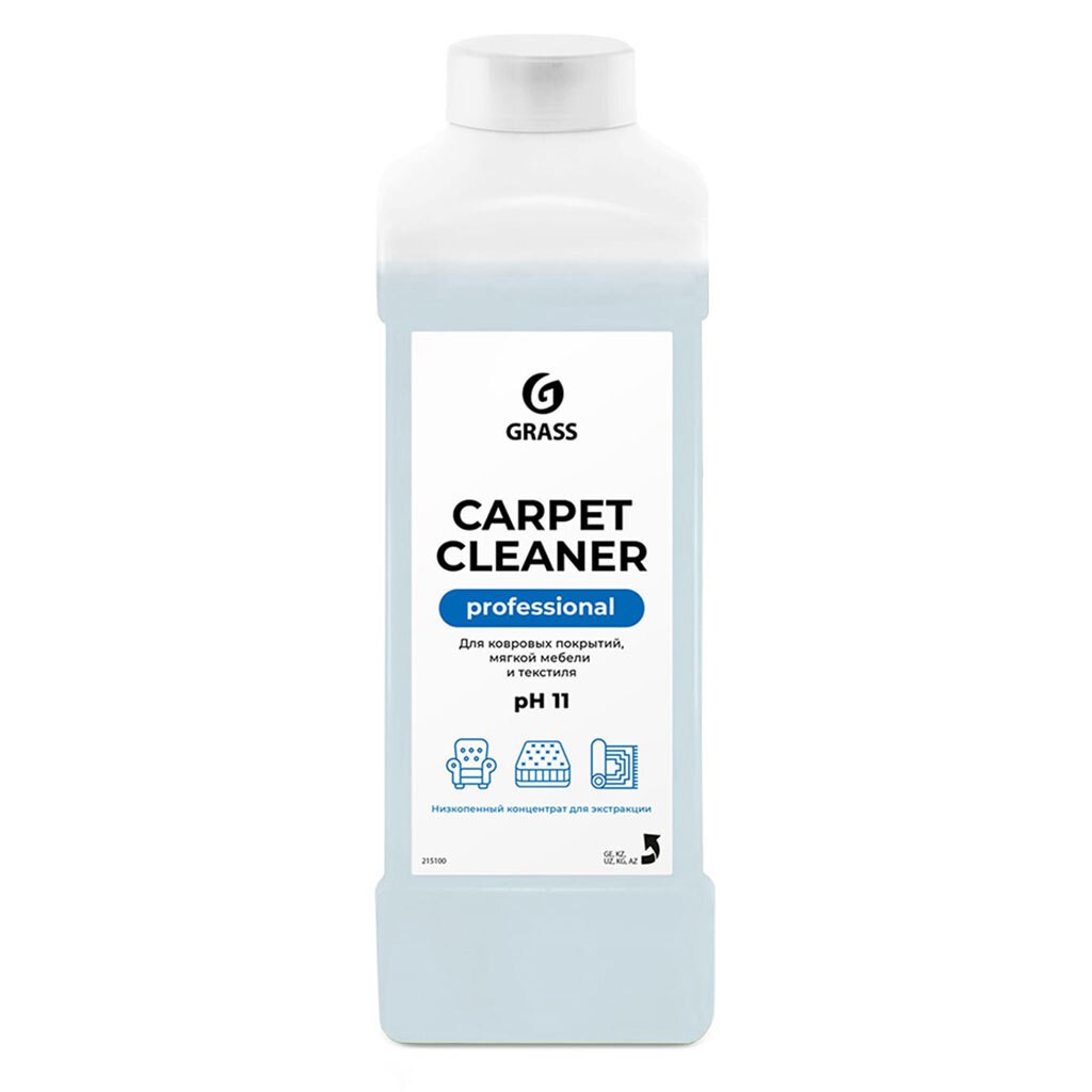 ОЧИСТИТЕЛЬ НИЗКОПЕННЫЙ КОВРОВЫХ ПОКРЫТИЙ 1Л CARPET  CLEANER 215100 GRASS