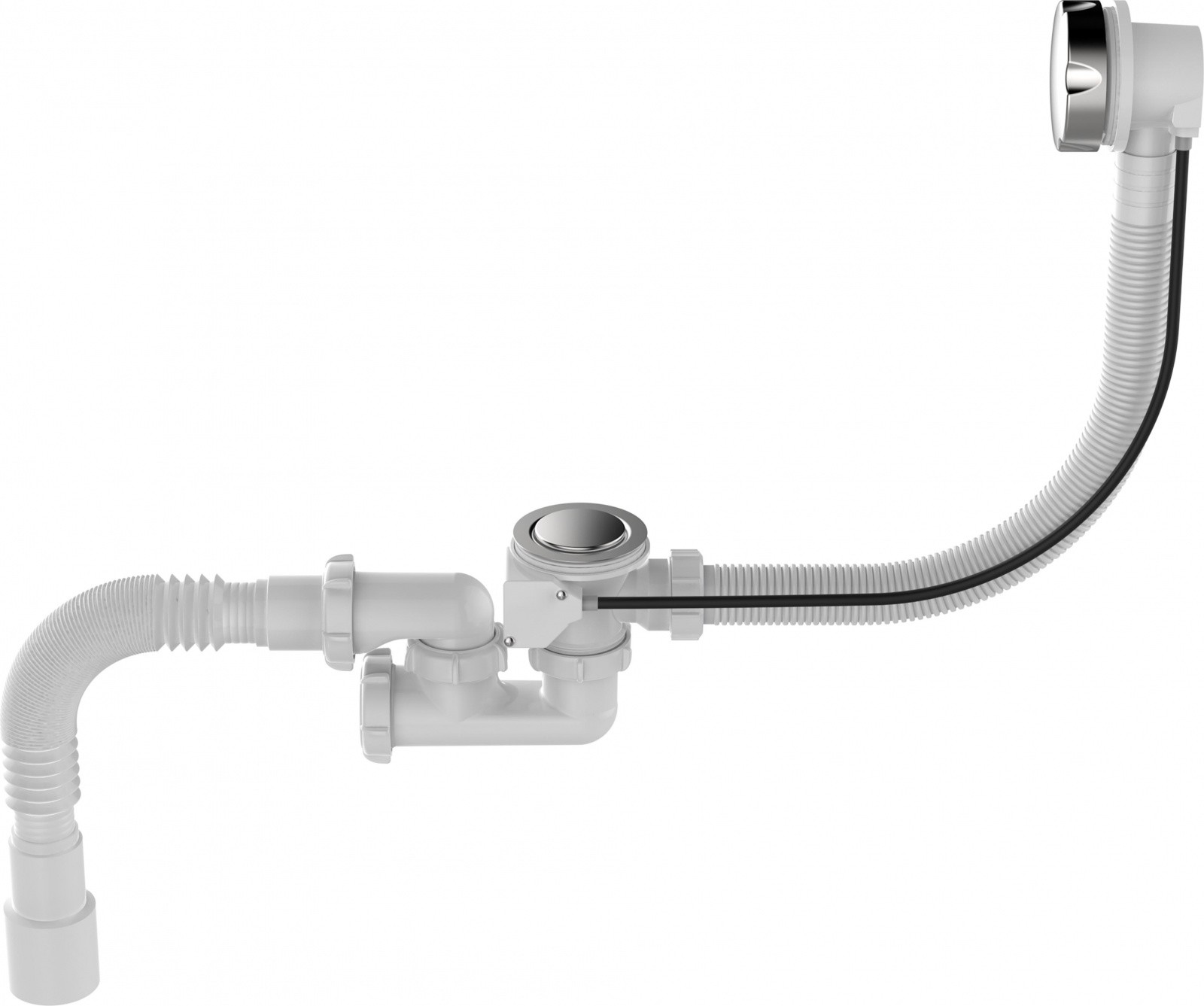 СИФОН Д/ВАННЫ AQUANT 1 1/2 РЕГУЛИРУЕМЫЙ ПЛОСКИЙ.40Х40/50 V650-30MR