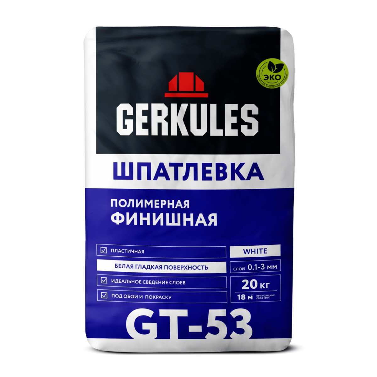 ШПАТЛЕВКА ГЕРКУЛЕС ФИНИШНАЯ GT-53 20 КГ