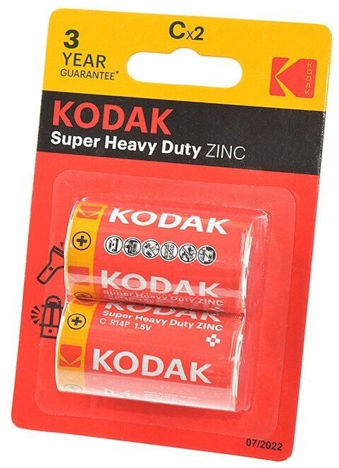 БАТАРЕЙКА КОДАК R14-2BL SUPER HEAVY DUTY ZINC