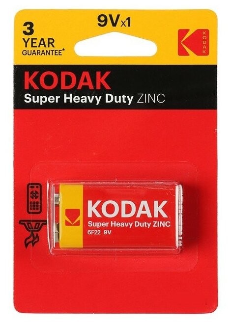 БАТАРЕЙКА КОДАК 6F22-1BL EXTRA HEAVY DUTY