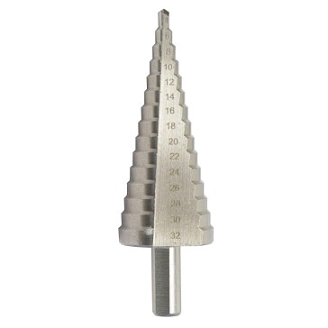 СВЕРЛО ПО МЕТАЛЛУ СТУПЕНЧАТОЕ 6-20ММ ШАГ 2ММ Р6М5,6-ГРАННЫЙ ХВОСТИК