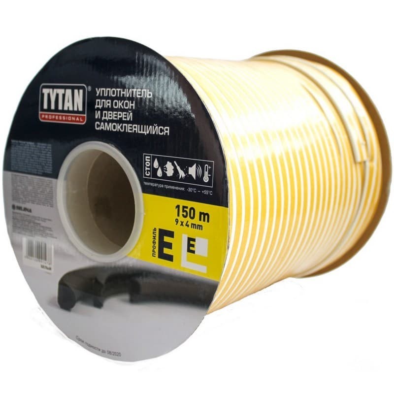 УПЛОТНИТЕЛЬ TYTAN PROFESSIONAL Е 150М*9ММ*4ММ БЕЛЫЙ (2Х75)