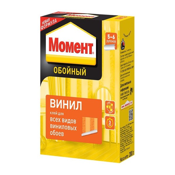 КЛЕЙ ОБОЙНЫЙ МОМЕНТ ВИНИЛ 250ГР