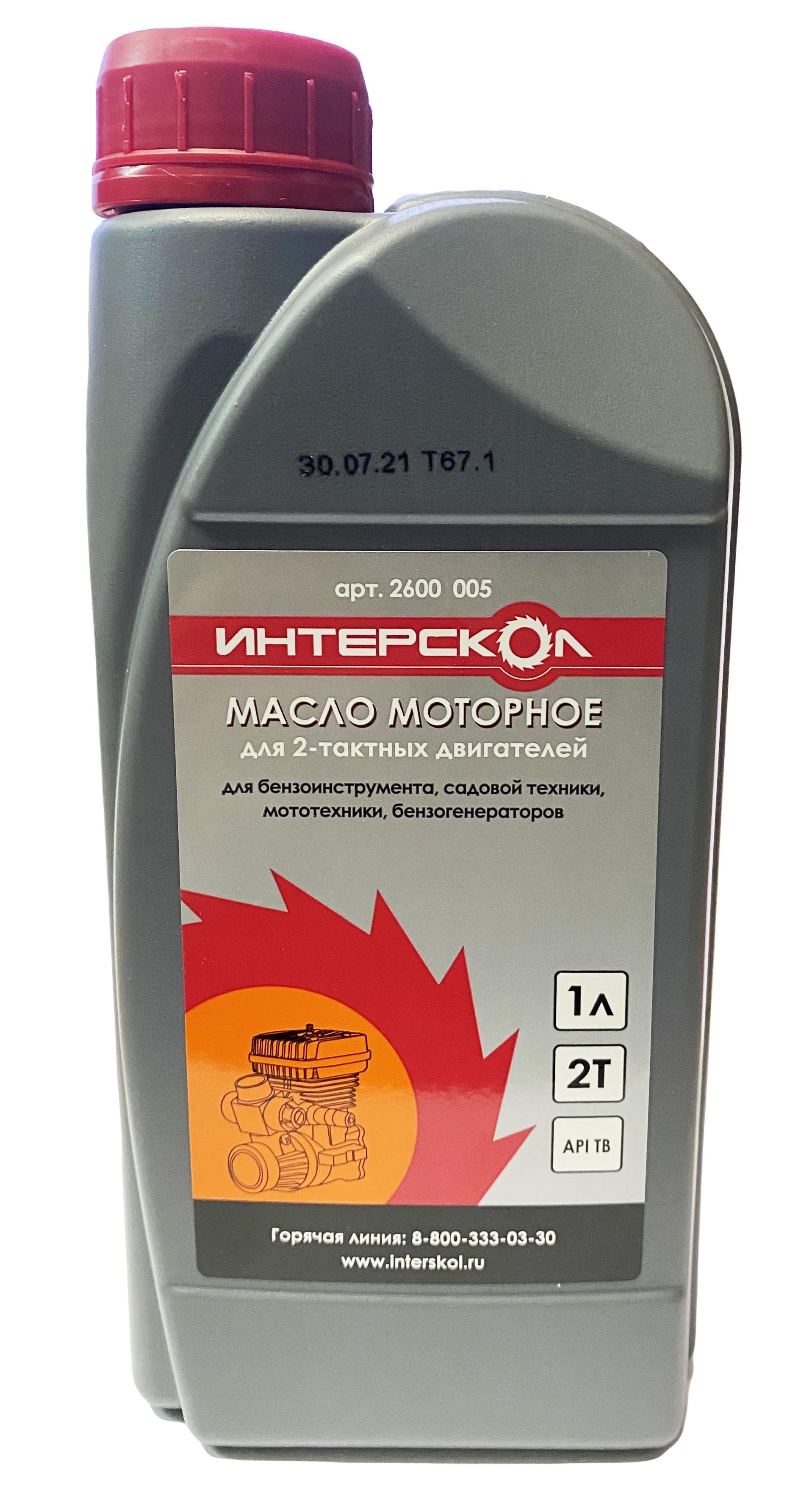МАСЛО ИНТЕРСКОЛ ДЛЯ 2-ТАКТНЫХ ДВ. 1Л. МИН-ОЕ, NEW