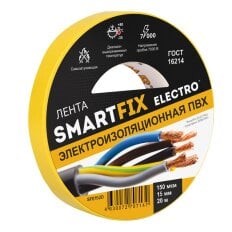 ИЗОЛЕНТА SMARTFIX ELECTRO SFE152D 15ММХ20М ЖЕЛТАЯ