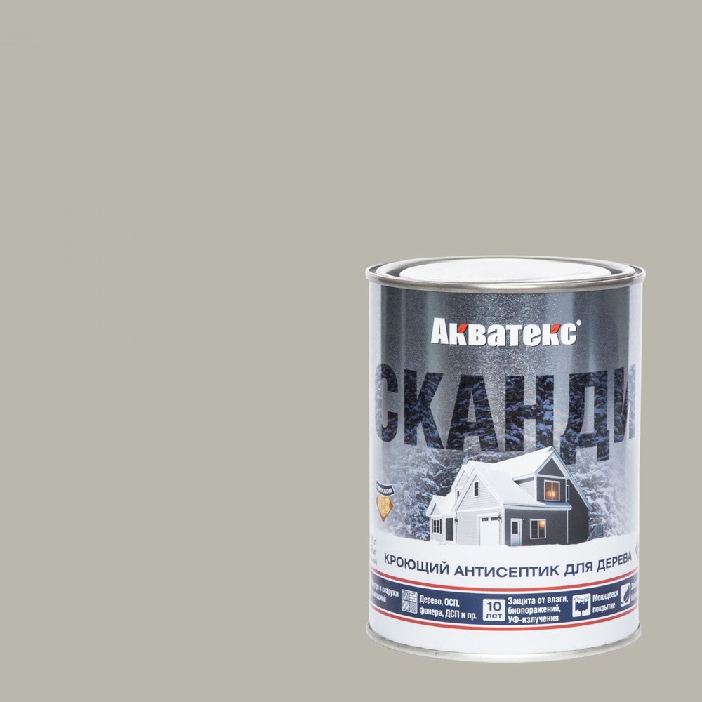КРАСКА АНТИСЕПТИК АКВАТЕКС СКАНДИ 0,75Л АЙСБЕРГ БАЗА А