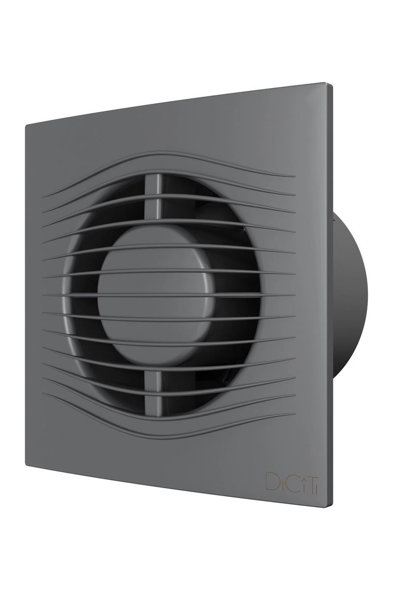 ВЕНТИЛЯТОР НАКЛАДНОЙ 4C DARK GRAY METAL D100 SLIM С ОБР КЛАПАНОМ