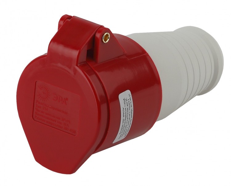 РОЗЕТКА ЭРА ПЕРЕНОСНАЯ 214 3Р+РЕ 16А-380В IP44