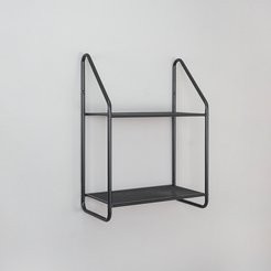 ПОЛКА НАСТЕННАЯ МЕТАЛЛ. 45*24,5*30СМ ЧЕРНЫЙ БАРСЕЛОНА 11