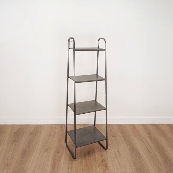 СТЕЛЛАЖ МЕТАЛЛ. 4-Х ЯРУСНЫЙ 65*38,5*147СМ ЧЕРНЫЙ БЕТОН СКАНДИНАВИЯ 24