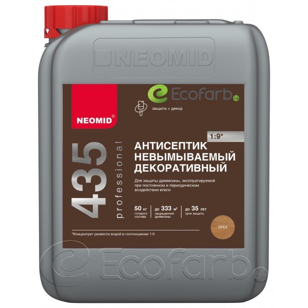 АНТИСЕПТИК НЕОМИД 435  (5Л) ОРЕХ НЕВЫМЫВАЕМЫЙ