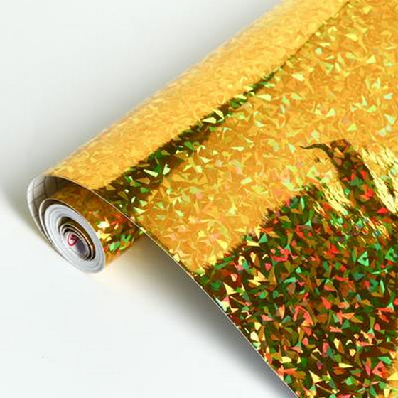 САМОКЛЕЯЩАЯСЯ ПЛЕНКА ГАЛОГР. 031 B LB 8М*45СМ D&B ЗОЛОТО