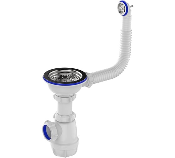 СИФОН ДЛЯ МОЙКИ AQUANT 3 1/2*40 С МЕТ. РЕШ.40Х40/50 В0178-20-MR