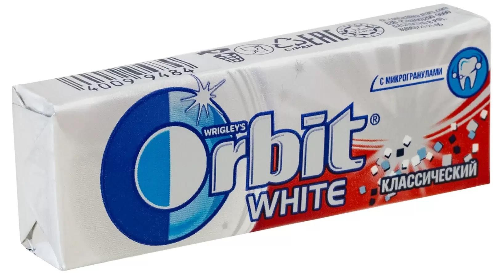 Резинка жевательная Orbit Белый Классический
