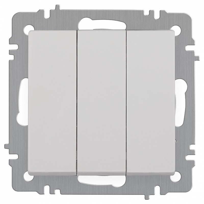 ВЫКЛЮЧАТЕЛЬ INTRO ACCENT ТРОЙНОЙ 10А-250В IP20 СУ БЕЛЫЙ 6-106-01
