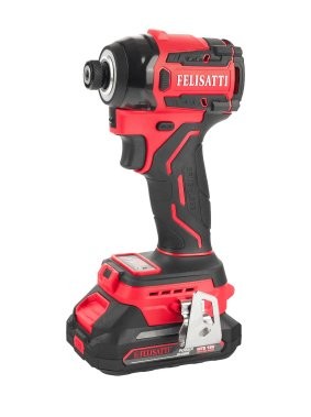 ВИНТОВЕРТ АККУМУЛЯТОРНЫЙ HEX-IMPACT FELISATTI FT1178 (18В,180НМ,2*2А/Ч,HEX1/4БЕСЩ)