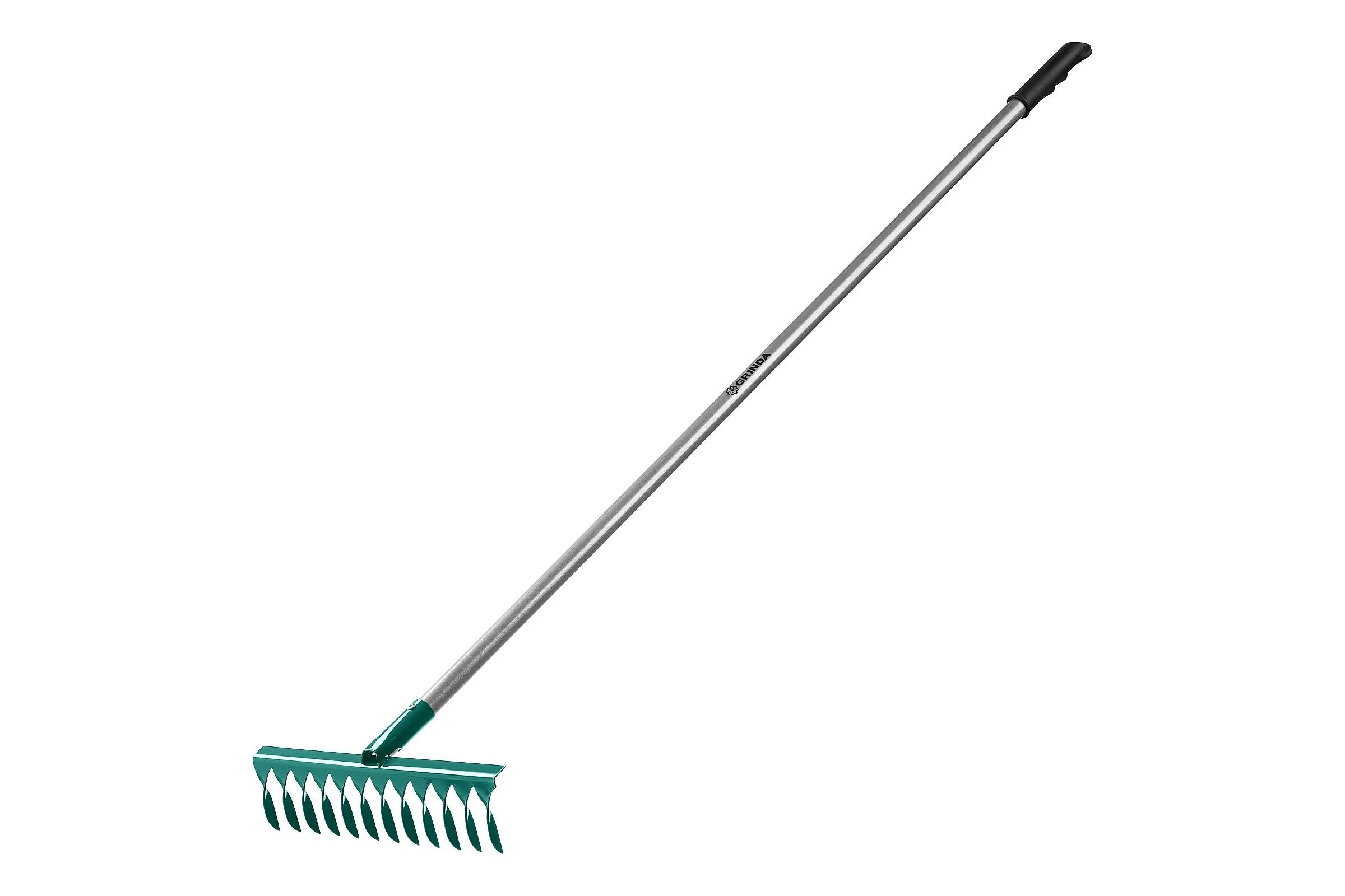 ГРАБЛИ САДОВЫЕ GRINDA, 12 ВИТЫХ ЗУБЦОВ,СТАЛЬ, АЛЮМ.ЧЕРЕНОК PR-12T ALU 39585