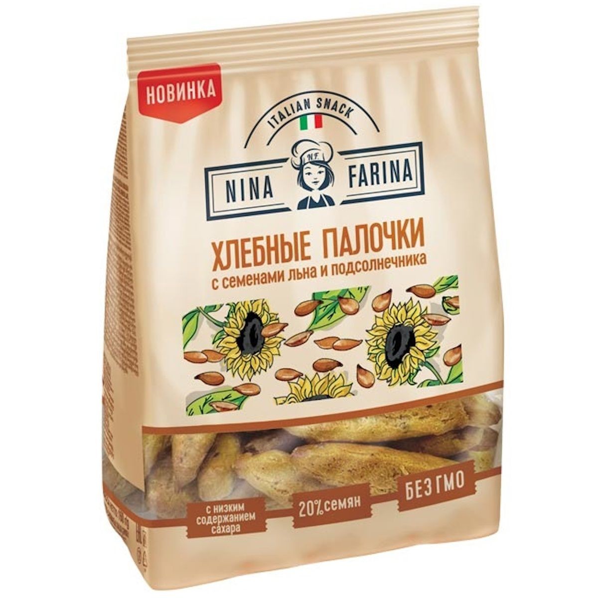 ХЛЕБНЫЕ ПАЛОЧКИ ЛЕН+ПОДСОЛНЕЧ. 160Г